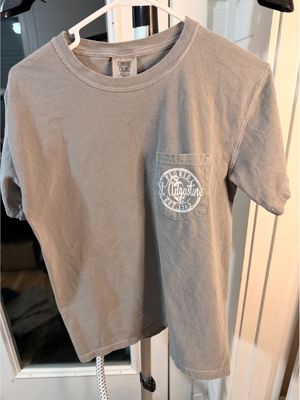 Comfort Colors Florida St. Augustine Gray Pocket T Shirt